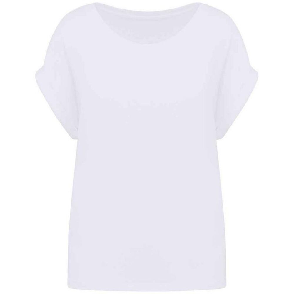 Native Spirit Womens/Ladies Roll Sleeve T-Shirt / White